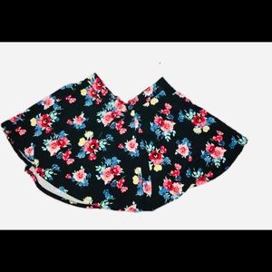 SO Floral Ruffle Skater Skirt